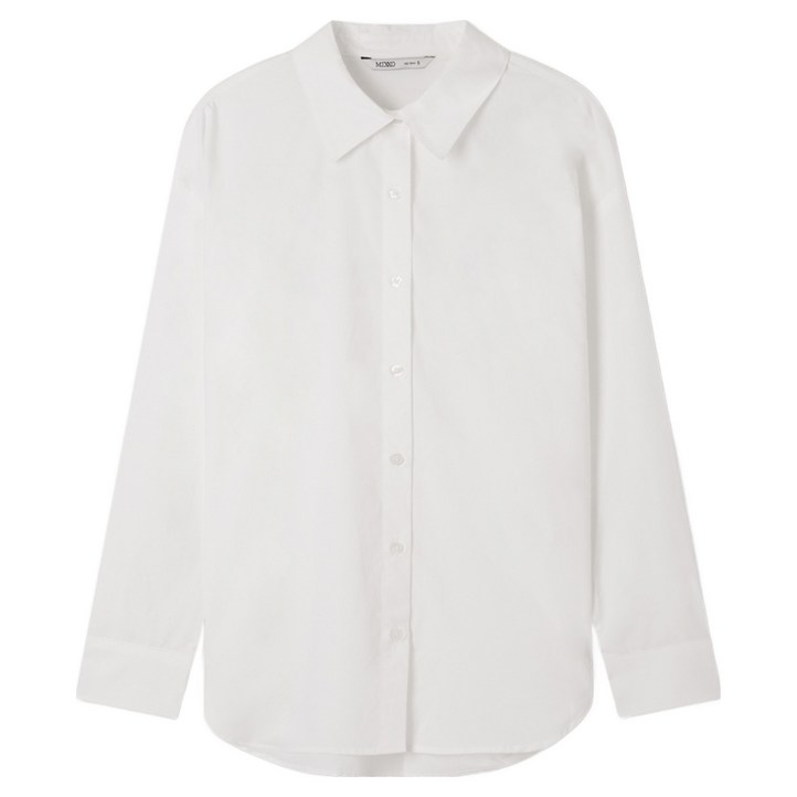 미쏘 여성용 에센셜 세미오버핏 면 셔츠