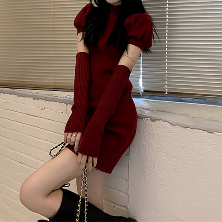 닷이프 연말룩 원피스  퍼프 워머 2p 세트