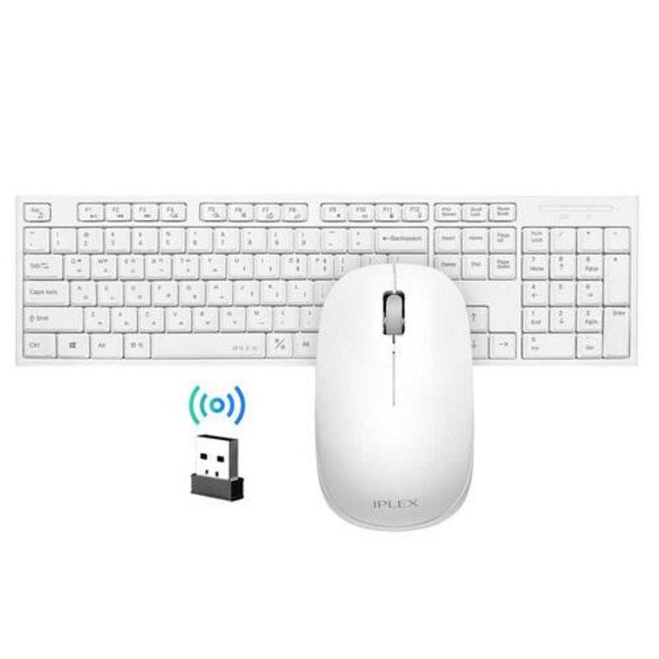 아이플렉스 무선키보드 마우스 세트, 화이트, RK2000C, 일반형