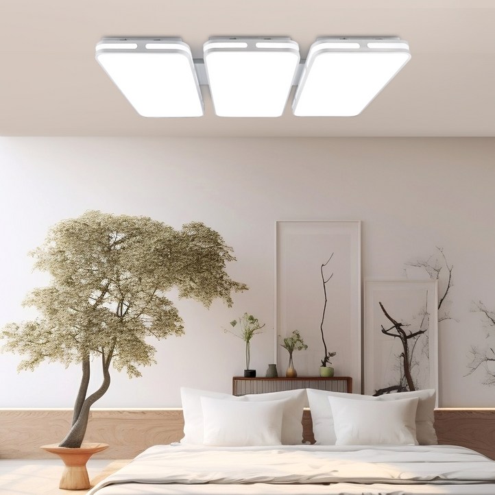 연하 플리커프리 LED 직사각 나르샤 거실 천장등 180W, 화이트 주광색
