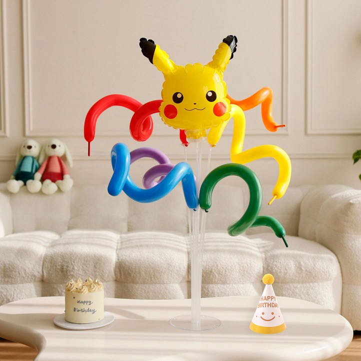 피앤비유니티 스파이럴풍선 꽃다발 스탠드 모자 세트