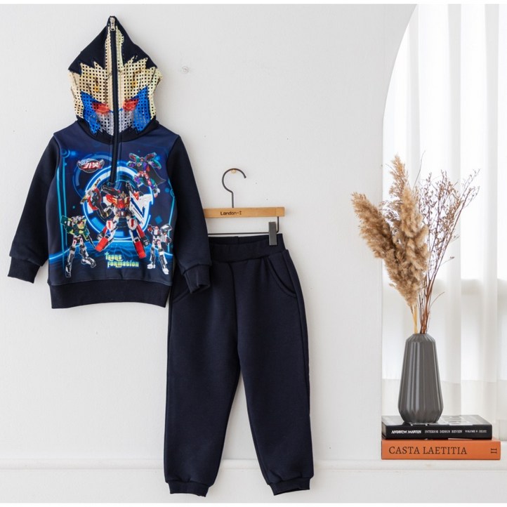 헬로 카봇 옷 아동 카봇 가면 반집업상하세트