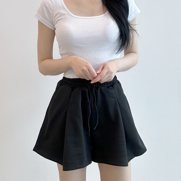 소유진 여성용 편한 데일리 3부 핀턱 와이드 반바지 소유진 여성용 편한 데일리 3부 핀턱 와이드 반바지