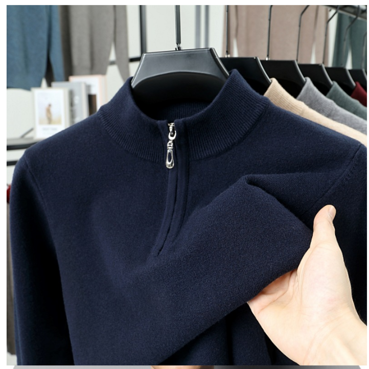 위니워니 남자 부드러운 반집업니트