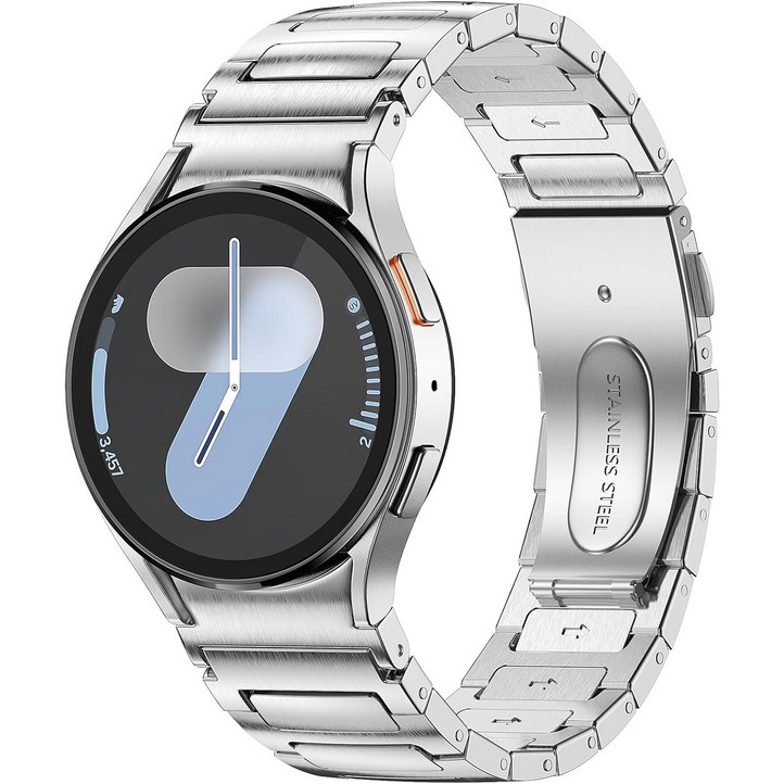갤럭시 워치 밴드 7654FE 44mm 40mm, 갤럭시 워치 6 클래식 밴드 47mm 43mm, 워치 5 프로 45mm, 워치 4 클래식 46mm 42mm, 20mm, 실버, 1개