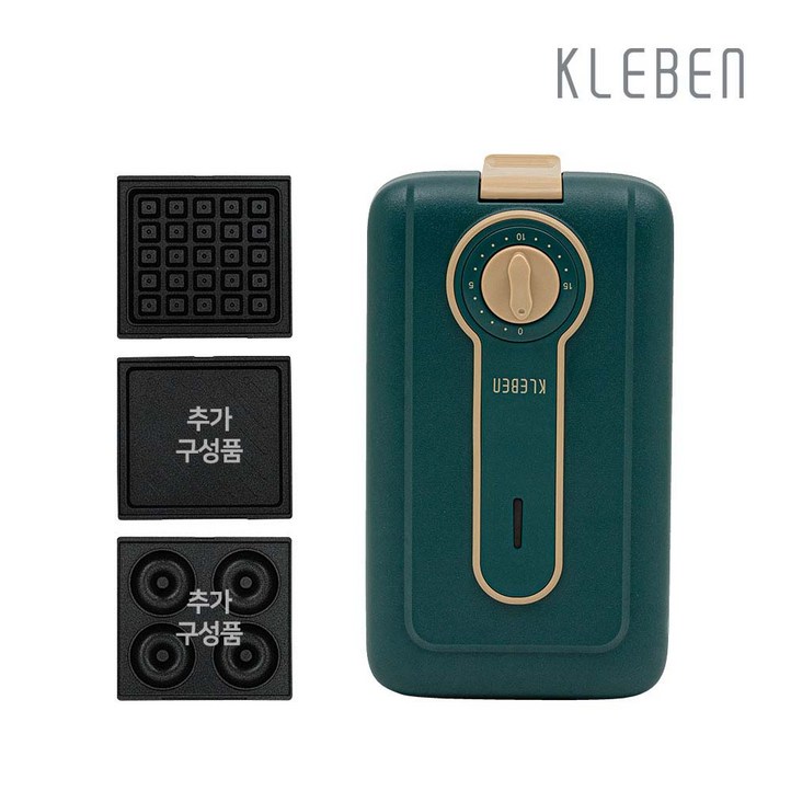 클리벤 다이얼식 자동 타이머 레트로 와플 메이커 KSM650
