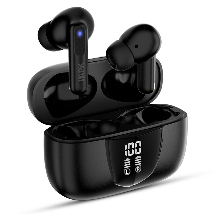 한정특가노이즈캔슬링 무선 블루투스 이어폰 RS1 C타입 커널형, 블랙