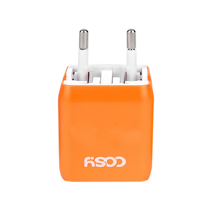 코시 슈퍼 미니 여행용 아답터 TA1381 오렌지