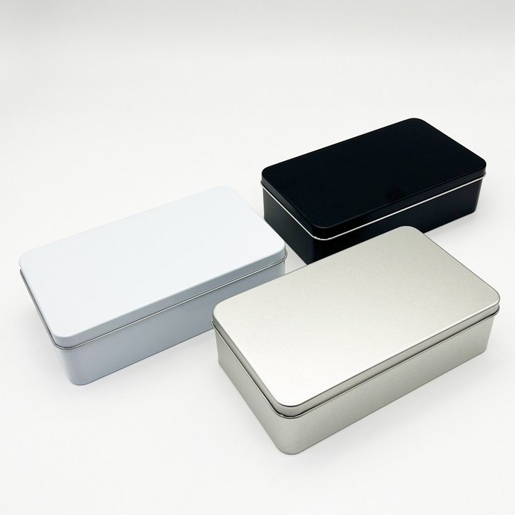 화영제관 S025 틴케이스 묶음판매 대형 틴케이스,미니 틴케이스,원형 틴케이스,철필통,원통,정리함 케이스,틴케이스 쿠키,철제 케이스, 50개, 흰색