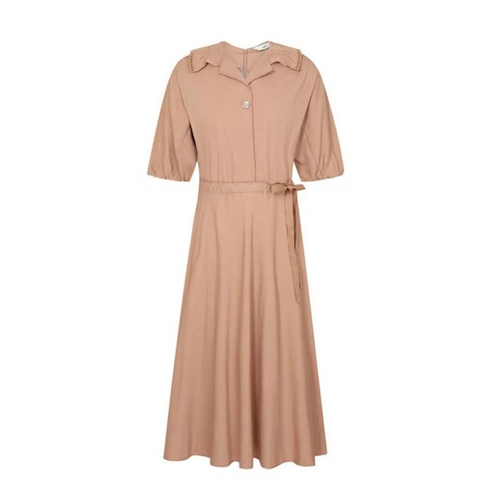 레노마레이디 핀턱 카라 롱 원피스 택가격 285000원