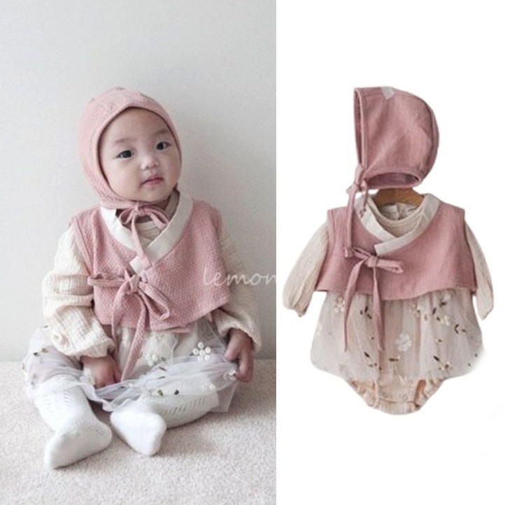 국내산 신생아 한복 돌 아기 개량 한복슈트