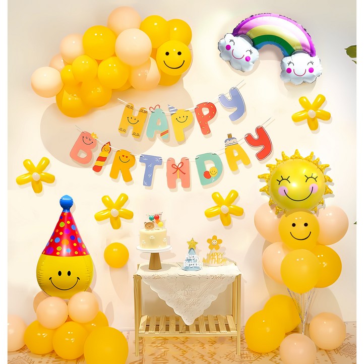 SC FMCG 생일 풍선 세트  생일파티용품  파티 풍선  생일파티세트