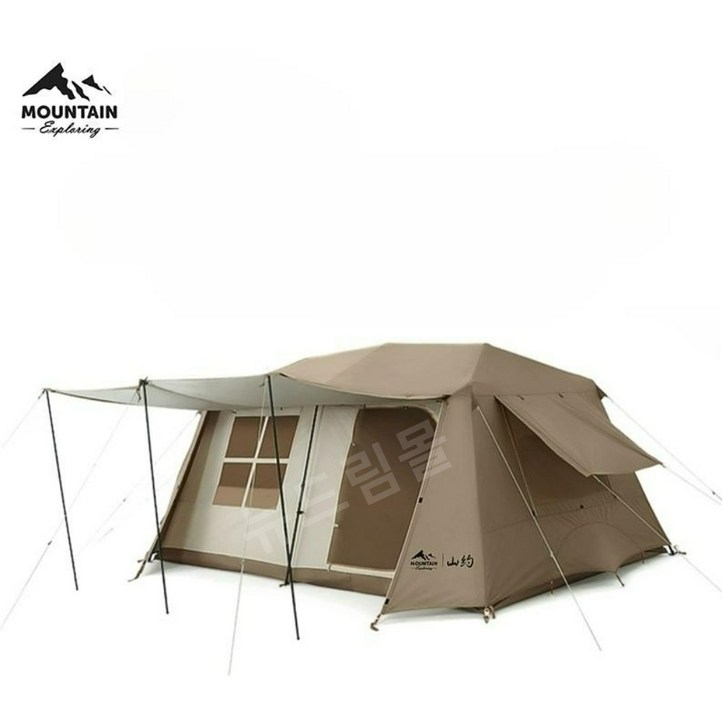빌리지13 Village13 원터치 캠핑 차박 텐트, 브라운 세트