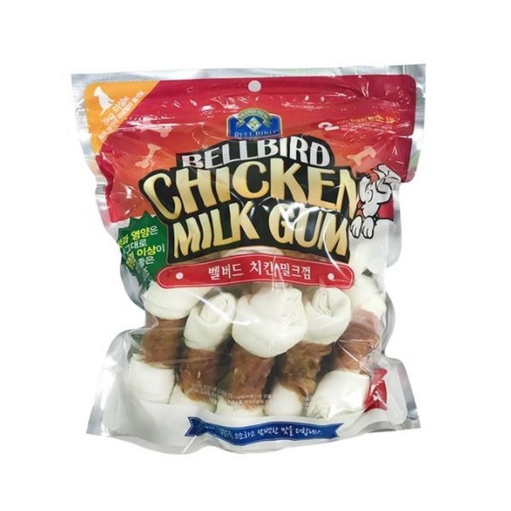 벨버드 강아지 치킨 밀크껌 미디움