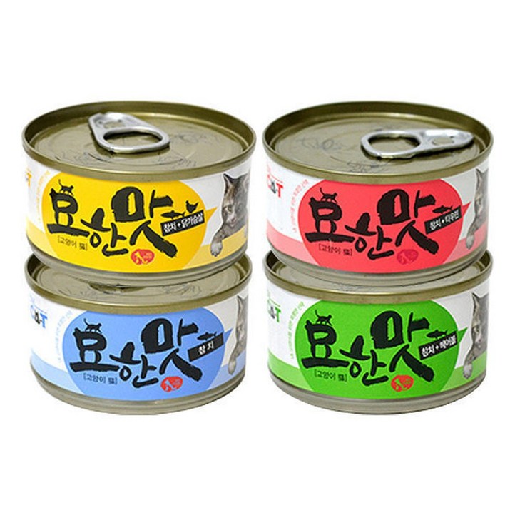 오션 고양이 캔 묘한맛 콤보 1Box 80g x 96개