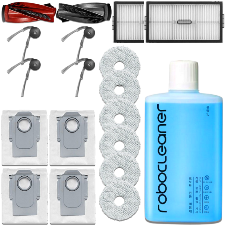 로보락 S9 Maxv Slim 소모품 세제 물걸레 먼지봉투 필터 브러쉬 호환, 1개, 체험세트