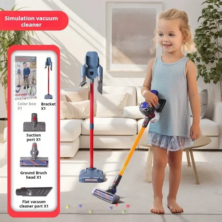 어린이 전기 진공 청소기 시뮬레이션 가사 먼지 포수 장난감 학습 교육 역할 게임
