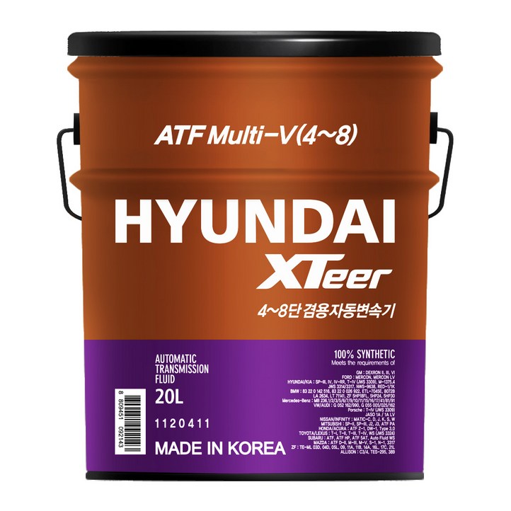 현대 엑스티어 xteer atf multiv48 48단 자동 미션 오일 20L 현대 엑스티어 xteer atf multiv48 48단 자동 미션 오일 20L