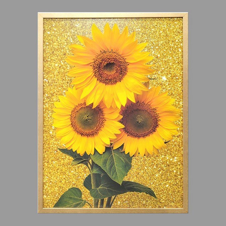 돈들어오는그림 해바라기 그림 개업선물 집들이선물 인테리어 소품 꽃 풍수