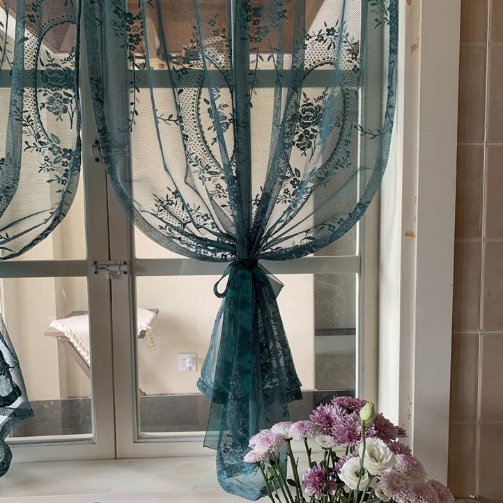 유럽풍 빈티지 레이스 커튼 미국식 프랑스 엔틱커튼 대형 하늘하늘 뜨개 럭셔리 프렌치
