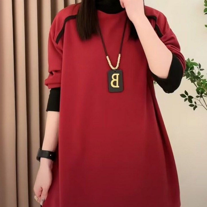 유니픽 여성 가을겨울 루즈핏 면 롱슬리브 티셔츠 캐주얼핏djz