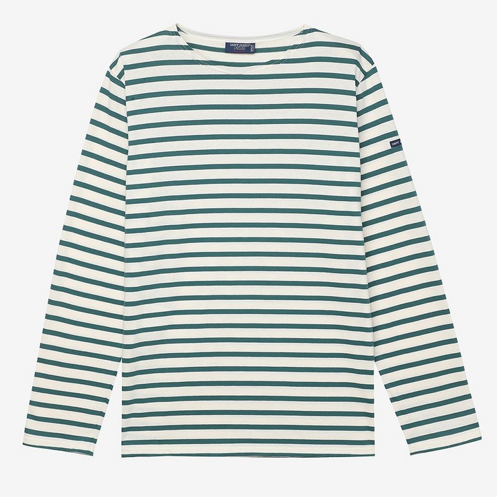 세인트제임스 밍콰이어 긴팔 티셔츠 Saint James Minquiers18 EcruForest