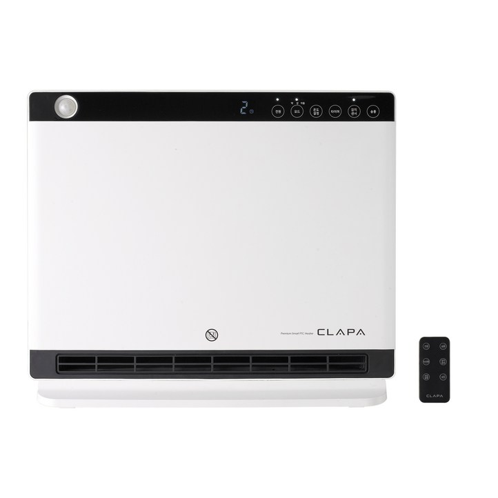 누적 5만대 클래파 PTC 가정용 온풍기 AI온도조절 절전형 전기 히터  리모컨, 단일상품, 화이트