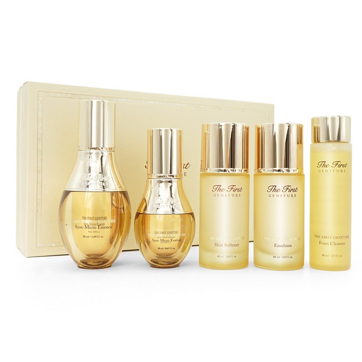 오휘 더 퍼스트 제너츄어 심마이크로 에센스 50ml  20ml 세트 24년 4월 기획 스킨소프너 에멀전 폼