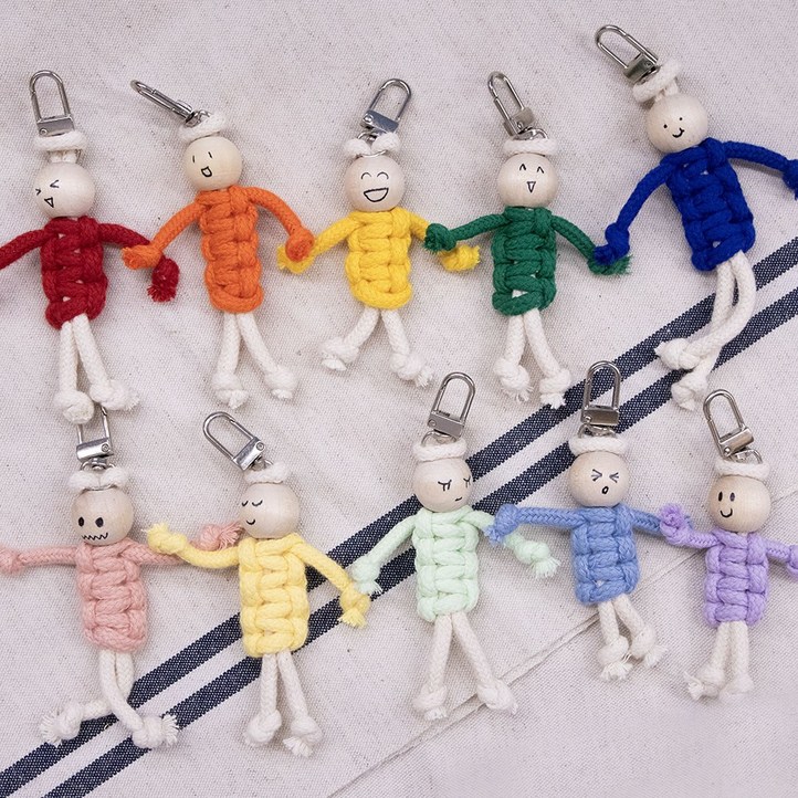 솜씨키트 마크라메 걱정인형 만들기 DIY, 1개