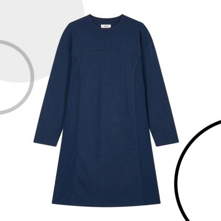 스튜디오 톰보이 우븐 배색 코튼 원피스 9105141108 329628