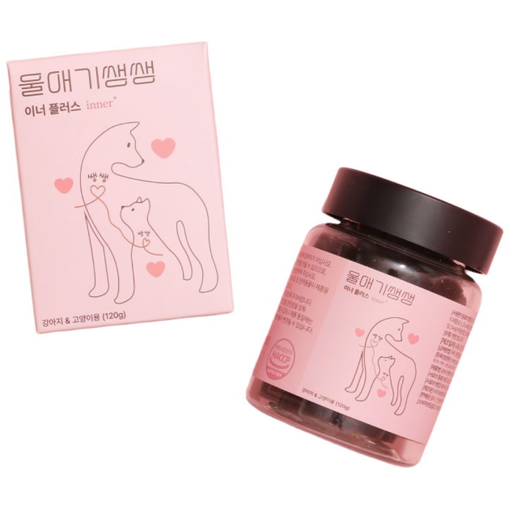 울애기쌩쌩 이너플러스 반려동물 종합영양제 기관지 심장 신장 간 케어, 60정, 종합영양제, 4개 울애기쌩쌩 이너플러스 반려동물 종합영양제 기관지 심장 신장 간 케어, 60정, 종합영양제, 4개