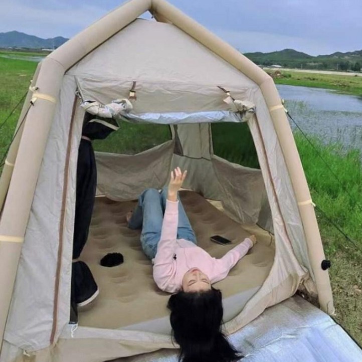 자동 설치형 에어텐트 가족 캠핑에 적합한 수동 자동 겸용 모델