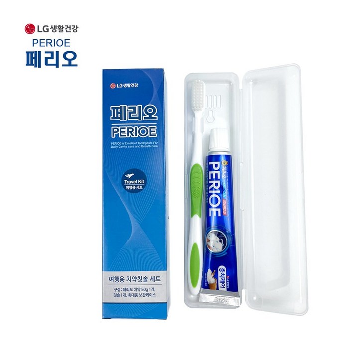 칫솔세트 여행용 치약 칫솔 페리오, 100세트, 50g