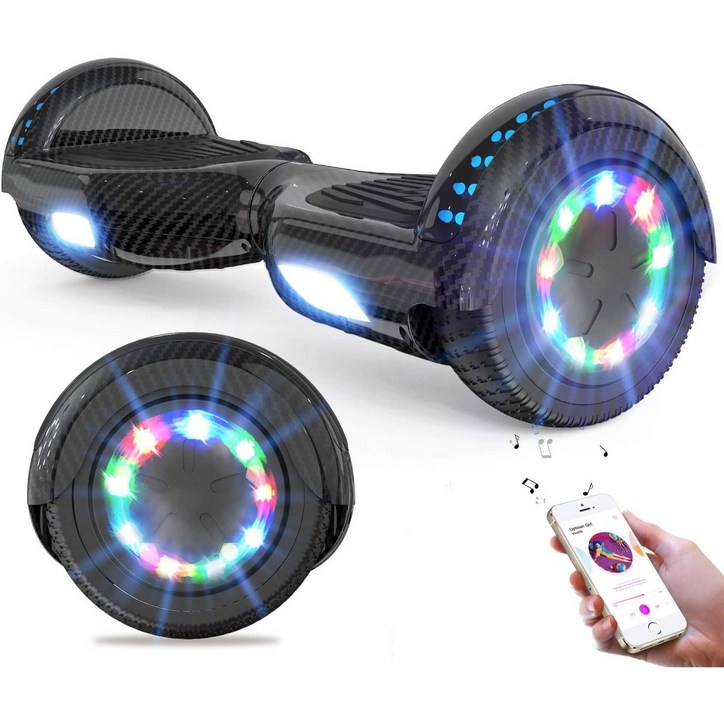 Cool Fun LED블루투스 6.5인치 전동휠, 전동투휠, 블랙 Cool Fun LED블루투스 6.5인치 전동휠, 전동투휠, 블랙