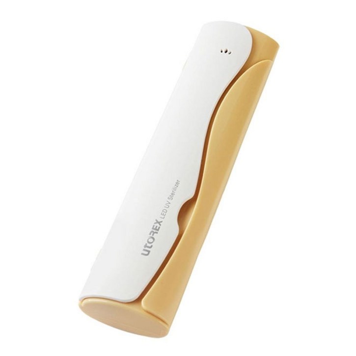 유토렉스 휴대용 LED 칫솔살균기, UTC-3060Y, 옐로우