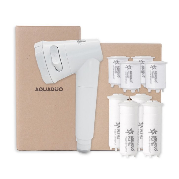 아쿠아듀오 SF7000 핸디형 주방용 싱크대 헤드  1차 PLA 리필필터 4p  2차 PLA 리필 필터 4p 세트, 1개