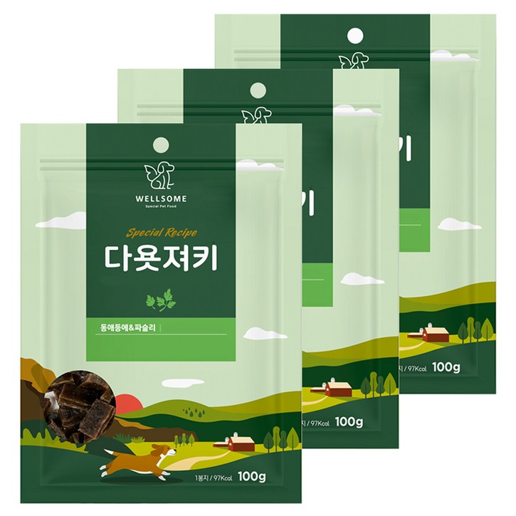 웰썸 강아지 다욧져키 동애등에 간식