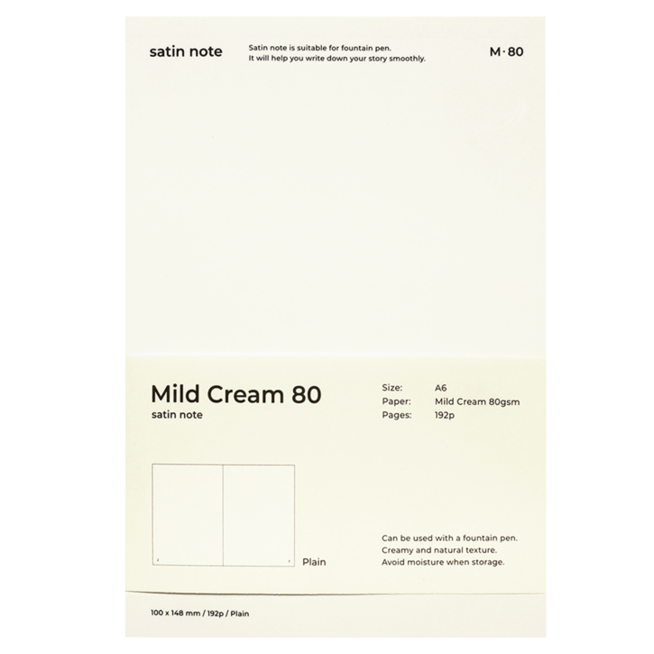 비온뒤 마일드 크림 새틴 노트 M80 A6 모눈