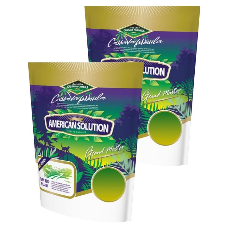 아메리칸솔루션 카사바 옵티멈 고양이 모래, 카사바, 2개, 6kg