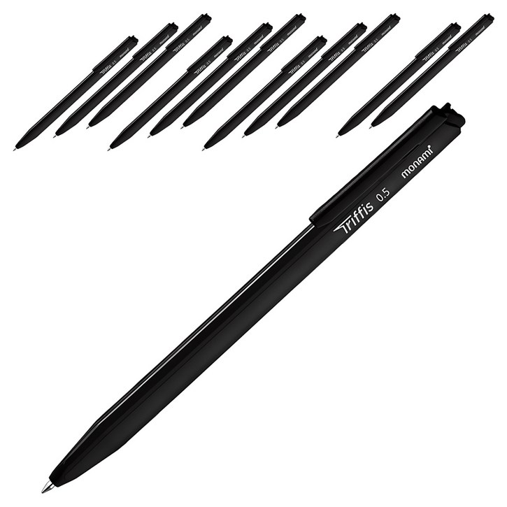 모나미 트리피스 볼펜 0.5mm, 블랙, 12개 모나미 트리피스 볼펜 0.5mm, 블랙, 12개