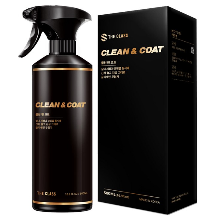 더클래스 클린 앤 코트 차량 실내 세정 코팅제, 1개, 500ml 더클래스 클린 앤 코트 차량 실내 세정 코팅제, 1개, 500ml