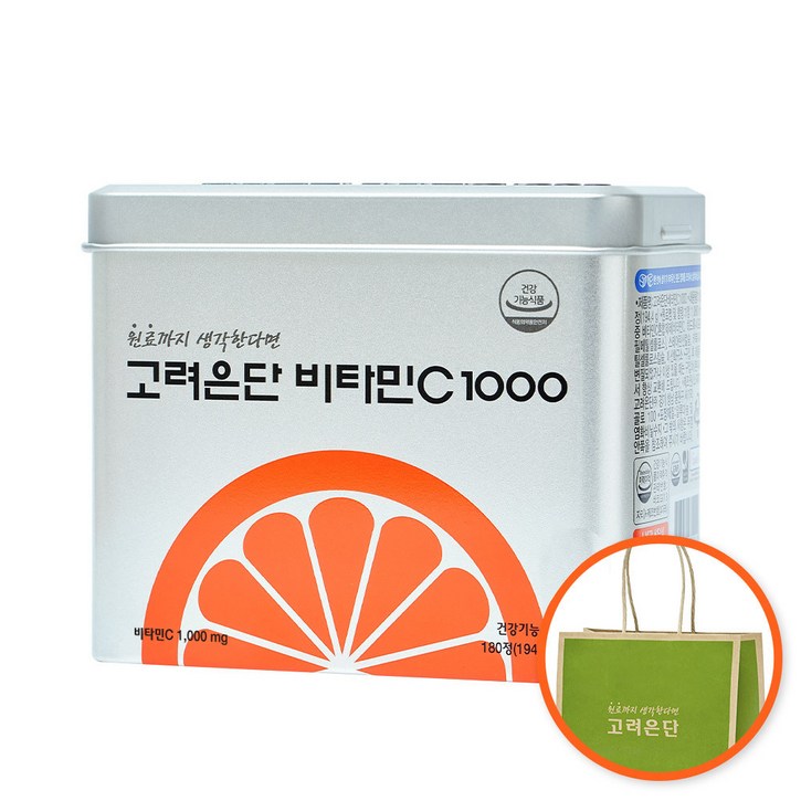 고려은단 비타민C 1000 + 쇼핑백, 180정, 1개 3