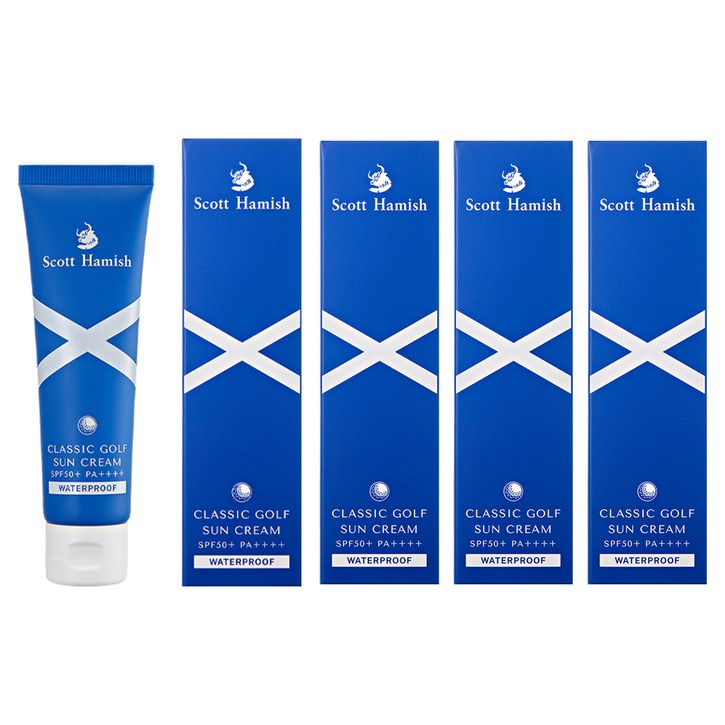 스콧해미쉬 클래식 골프 선크림 SPF50+ PA++++, 4개, 40ml