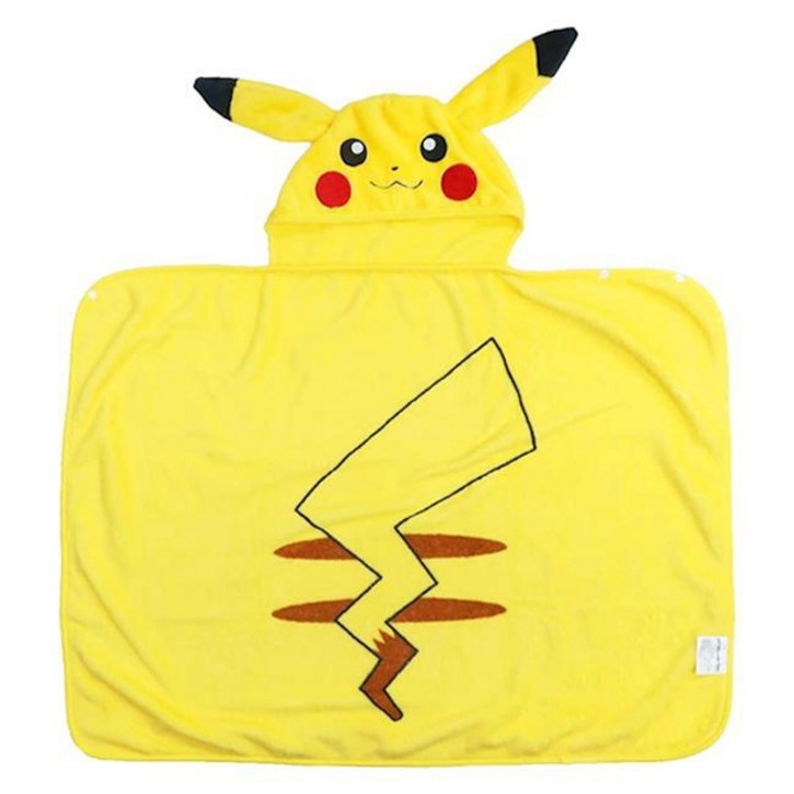 비브랜드 포켓몬스터 3WAY 무릎담요 피카츄 캐릭터 망토 어깨담요