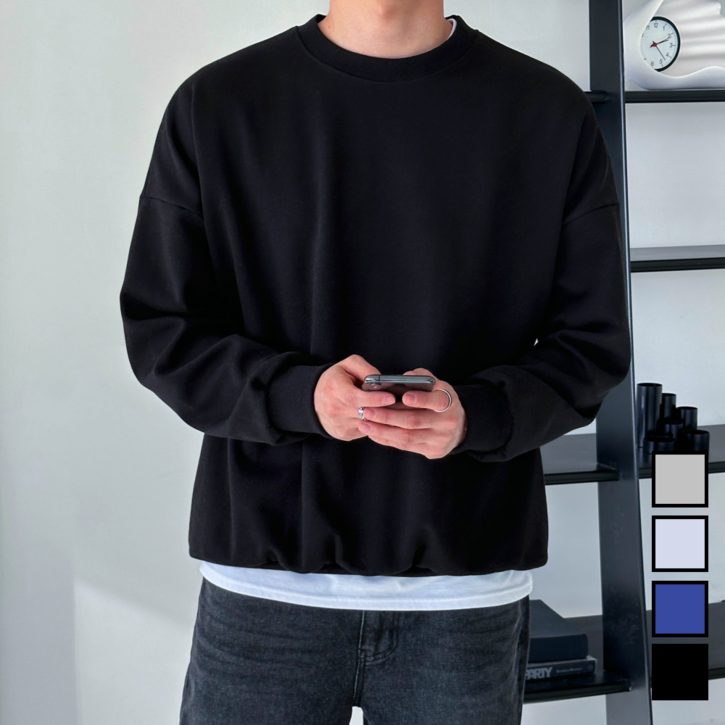이브 남성 오버핏 베이직 무지 빅사이즈 맨투맨 4color 60741 이브 남성 오버핏 베이직 무지 빅사이즈 맨투맨 4color 60741