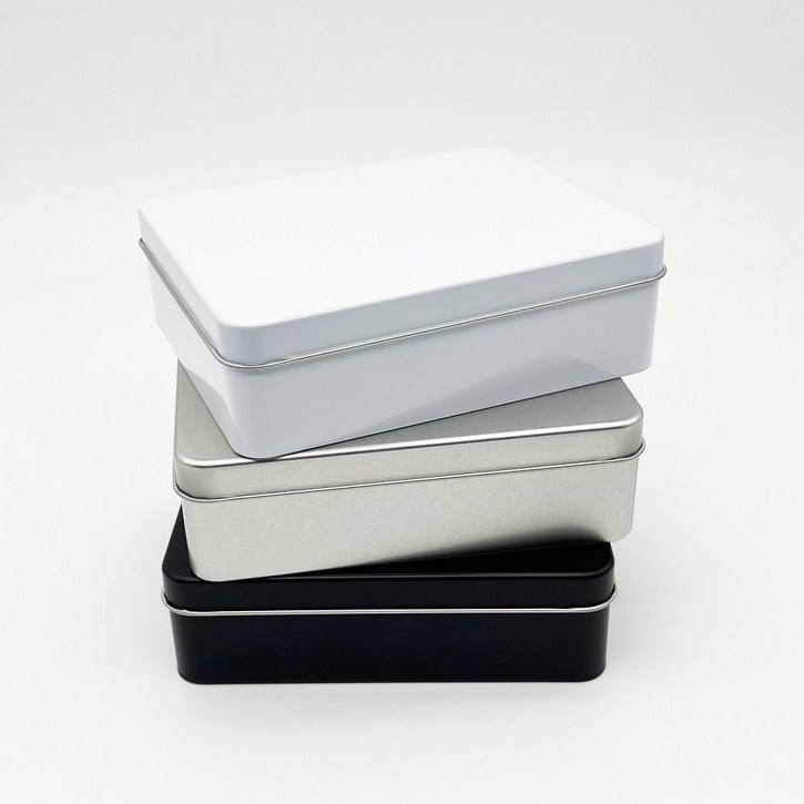 S055 3종 색상 화영제관 마카롱 베이커리 사각틴케이스, 50개, 은색