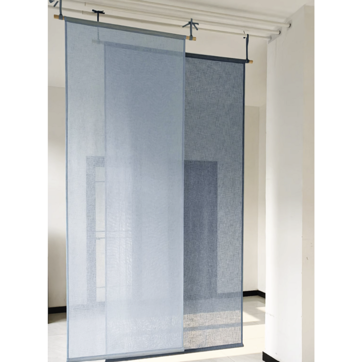 일본식 모시 커튼 조각보 카페 가림막 여름