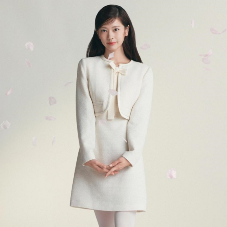 로엠 여성용 트위드 자켓형 미니 원피스