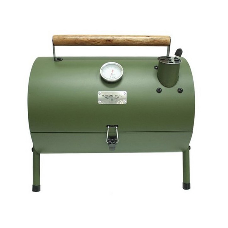 캠핑플렉스 테이블탑 오븐 훈제 바베큐그릴 캠핑용 야외용 훈제 삼겹살 BBQ 그릴 손잡이 화로대 감성 캠핑 훈제그릴 숯불구이 접이식 예쁜, 1개