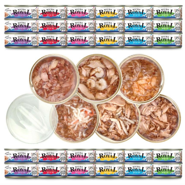 프리미엄 로얄 미쵸 캔85g x 30개입 7종 고양이 캔 간식, 85g, 30개, 미쵸 콤보